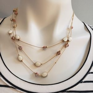 3 Tier Necklace with Matching Earrings